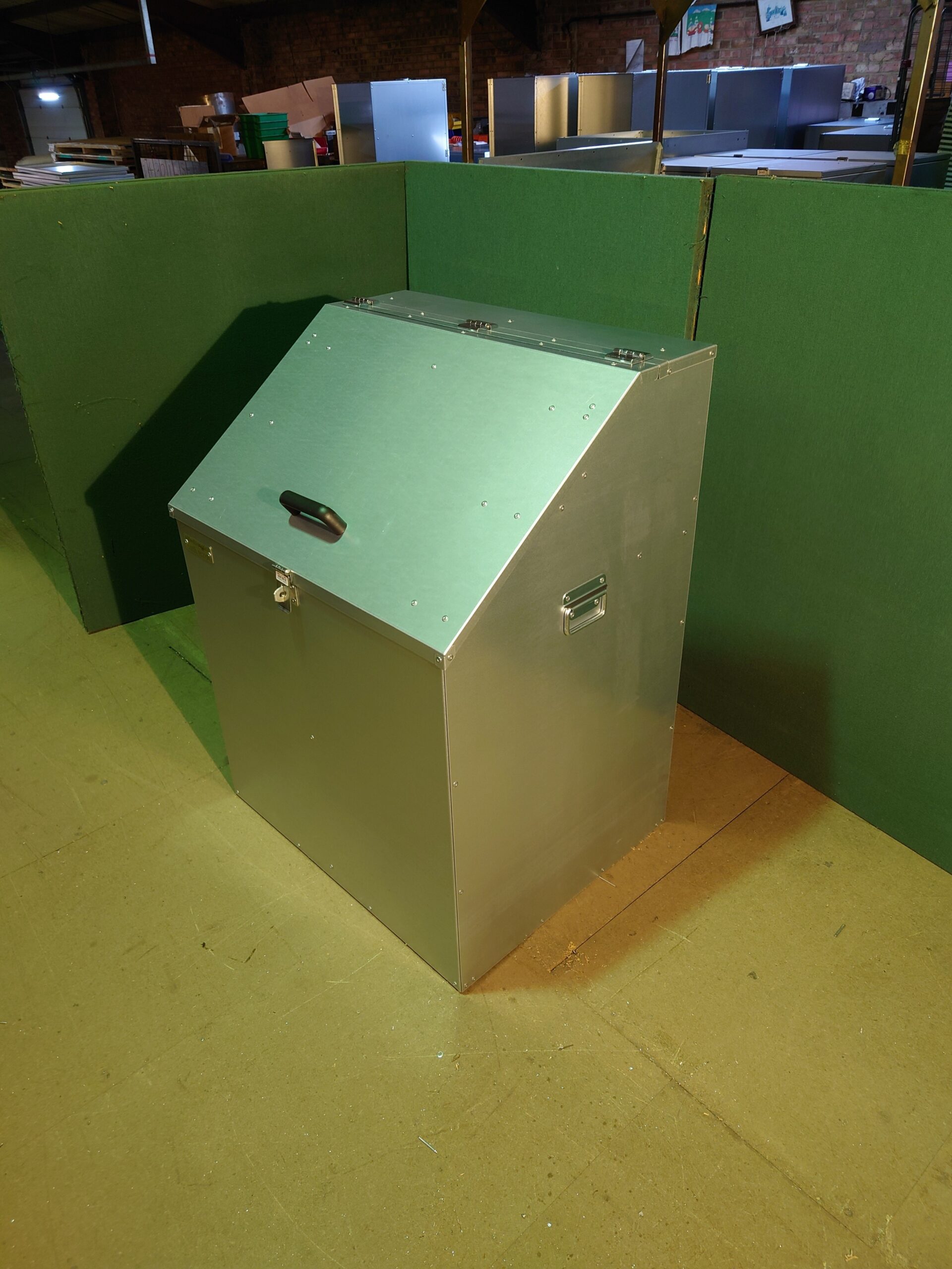 Sloped 2 Compartment Feed Storage bin - Image 6