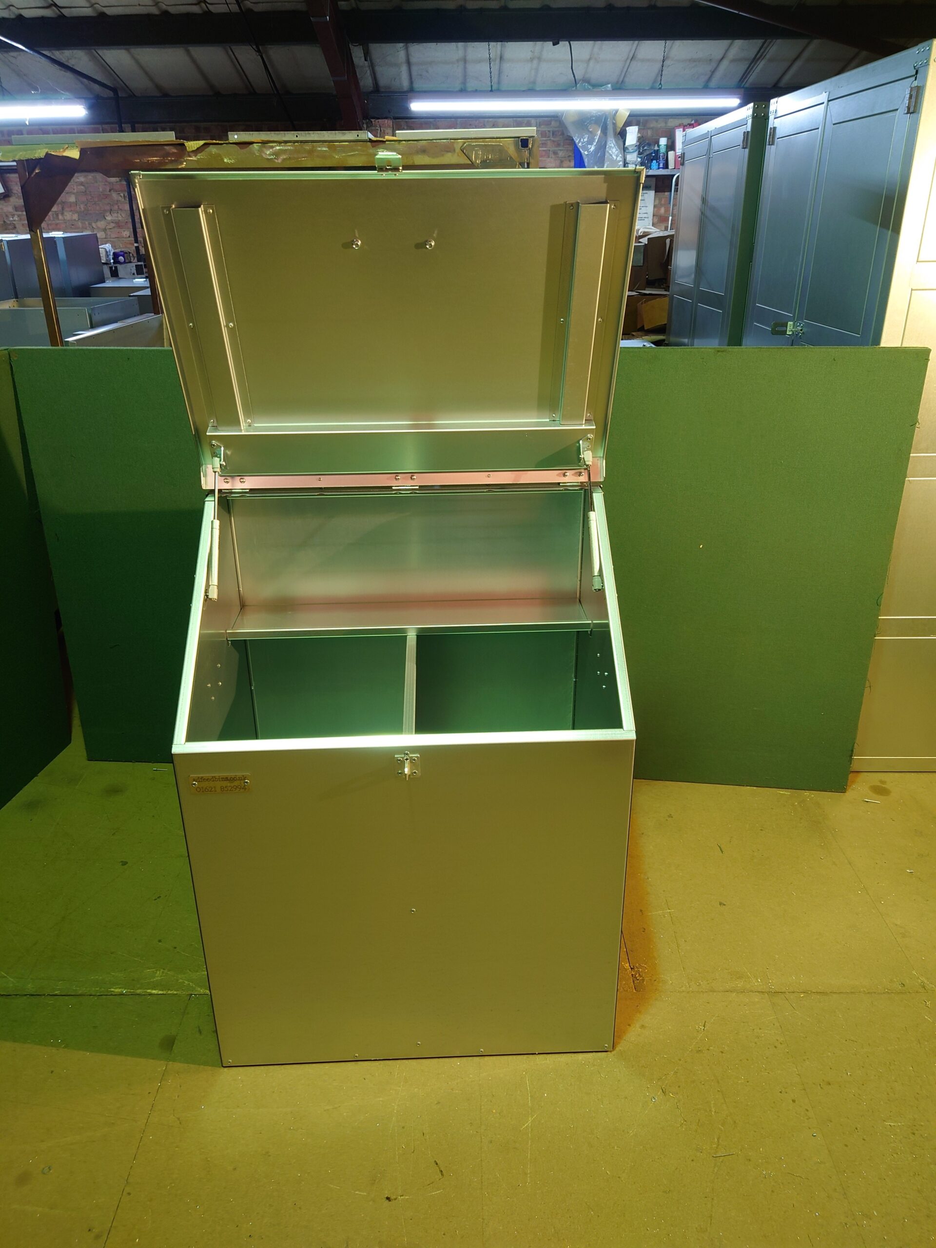 Sloped 2 Compartment Feed Storage bin - Image 7