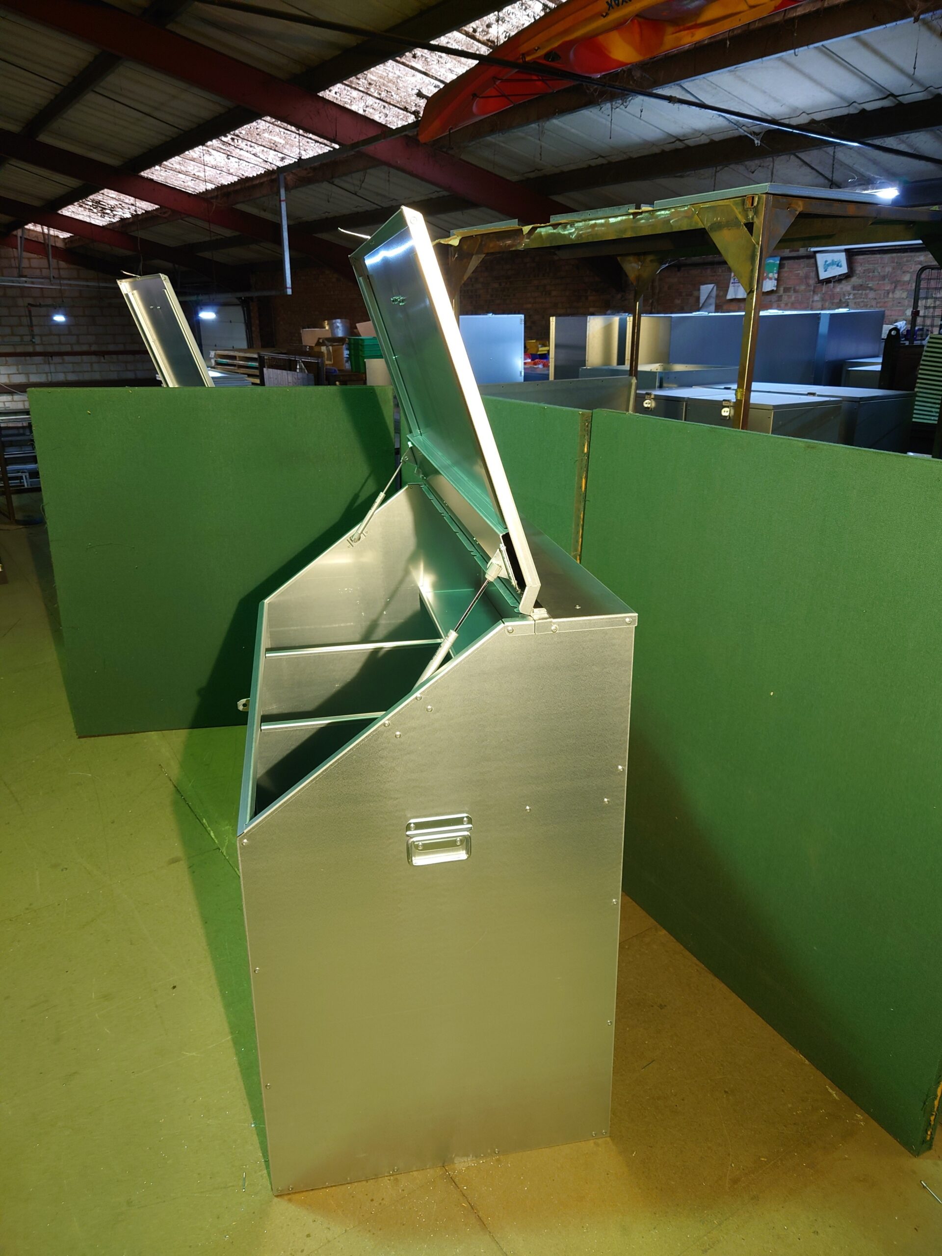 Sloped 3 compartment Feed Storage Bin - Image 6